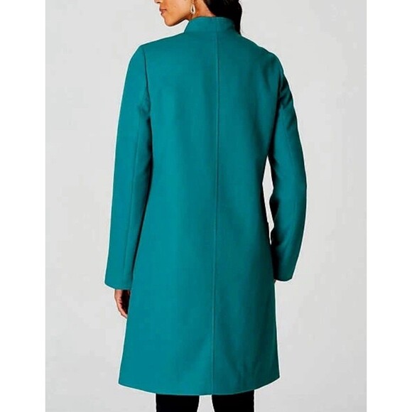 J Jill Chelsea Coat Long Peacoat Ocean Teal Blue Fits Like Large see Description - Picture 4 of 13